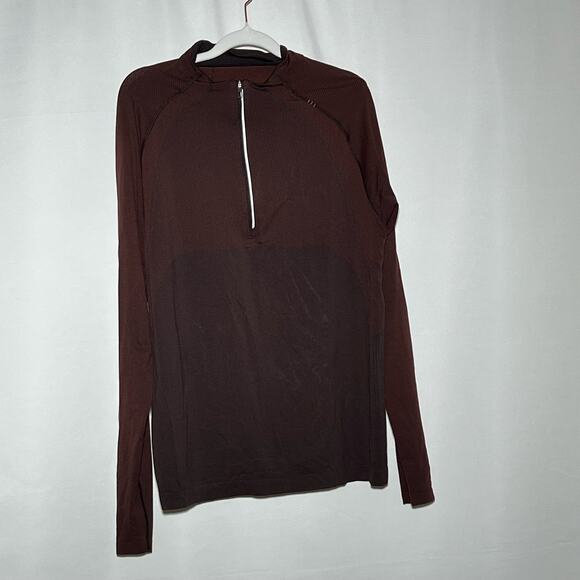 Mae Lululemon Mens Metal Vent Tech 1/2 Zip Long Sleeve Shirt Size L Sequoia - Picture 6 of 11